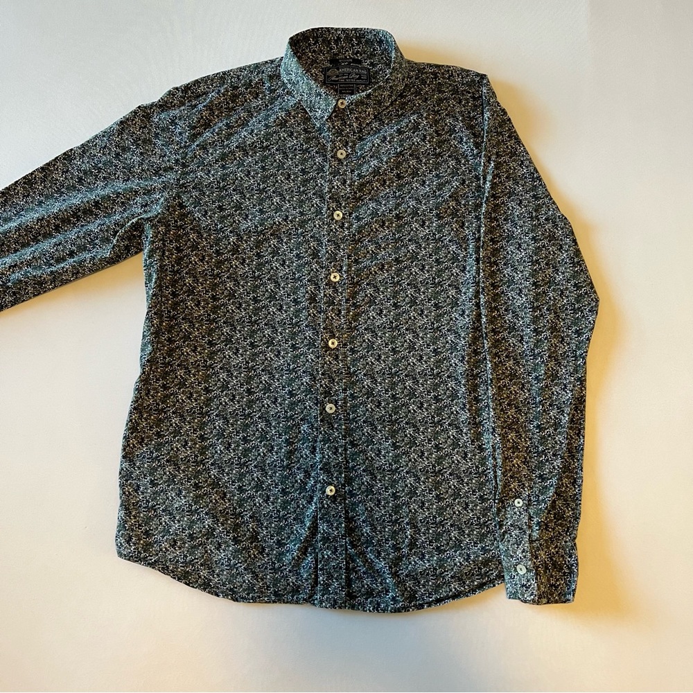 American Rag Mens Medium Button Up Patterned Floral